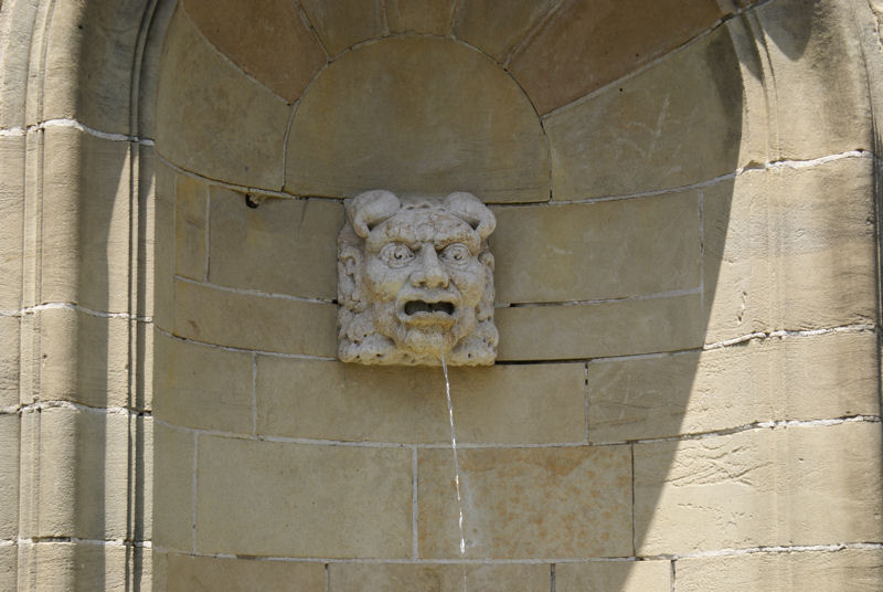 One of many gargoyles on the grounds of Greystone