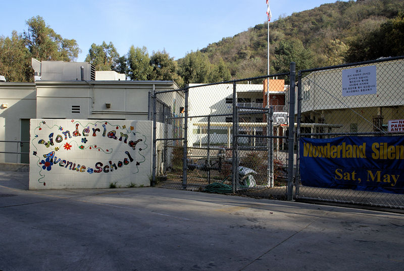 The, uhmm, charming Wonderland Avenue School, just down the road from the Wonderland death house